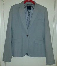 J.CREW Women s School Boy Jacket Blazer Gray Pockets 6T 100 Wool 77388