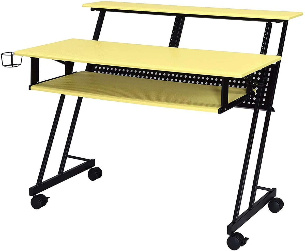 Music Desk, Computer Desk with Keyboard Tray, Studio Desk for Music  Production, Recording Studio Desk for Producer, Modern Work Study PC Desk  with