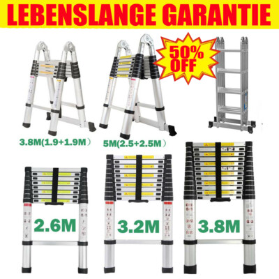 Teleskopleiter Mehrzweckleiter Ausziehleiter Aluleiter Stehleiter Klappleiter A+