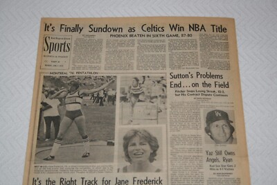 1976 LA Times SPORT SECTION * Boston Celtics Win NBA Title * Phoenix Suns Finals