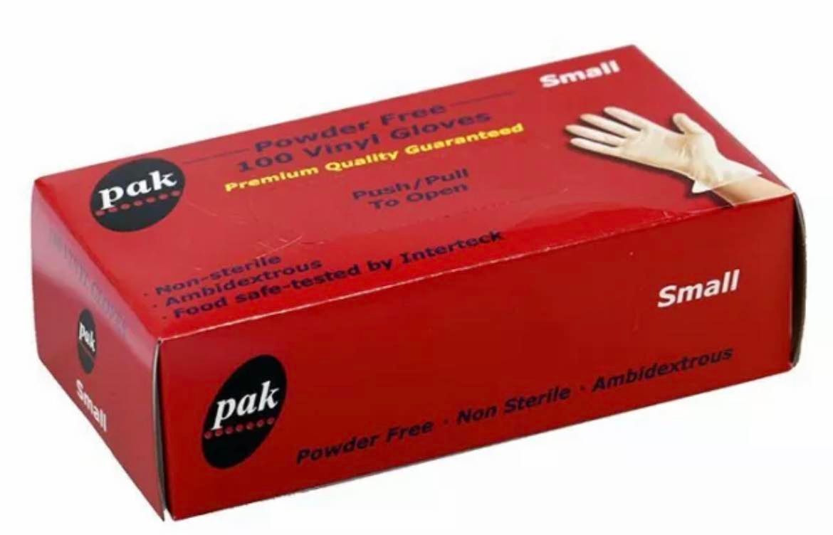 100 Pcs Vinyl Clear Disposable Gloves Large Examination Powder Latex