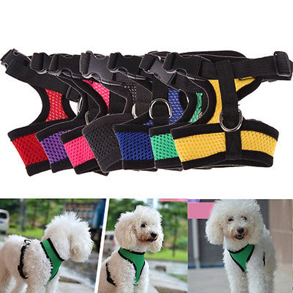 Dog Harness Puppy Adjustable Safety Mesh Vest Chest Straps Pet Outdoor Supplies~