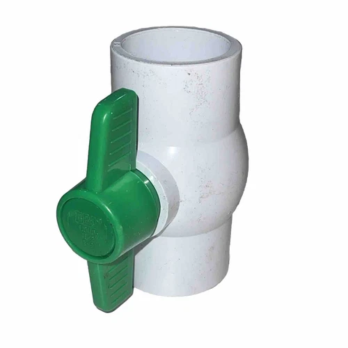 Jones Stephens 1-1/2 in. x 1-1/2 in. PVC Straight Ball Valve with Solvent Ends - Picture 2 of 3