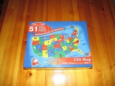 Melissa  Doug USA 51 Piece Map Floor Puzzle 36" x 24" United States Of America
