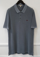 Men Burberry Polo Shirt Casual Pullover Grey Size 2XL XXL US46