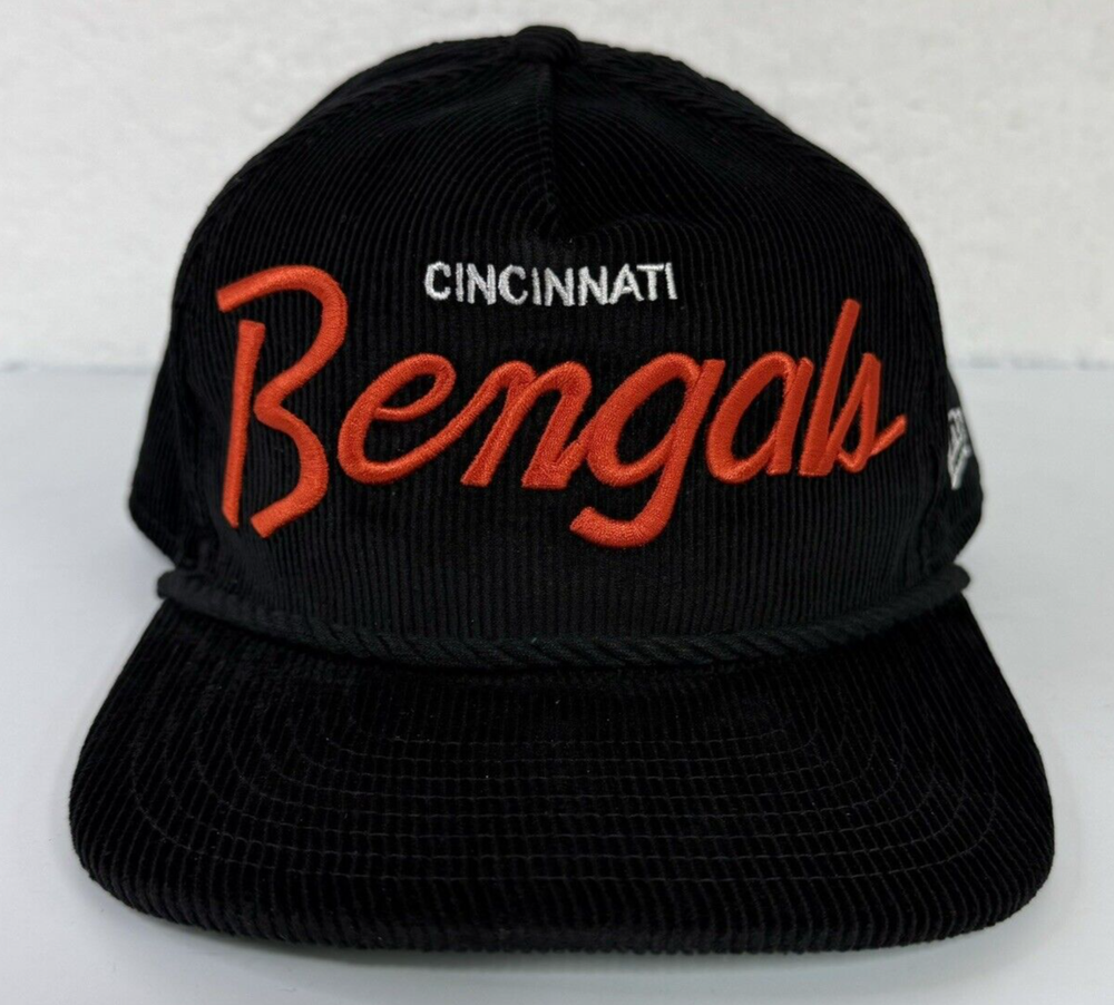 Cincinnati Bengals New Era The Golfer Black Corduroy w/ Rope Snapback Hat Cap