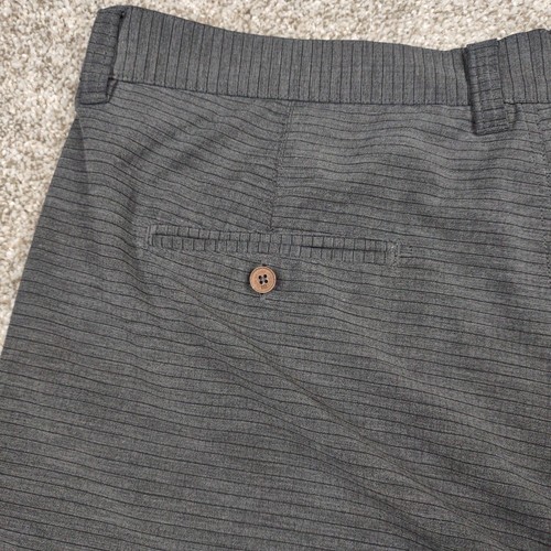 Travis Mathew Shorts Men 38 Dark Gray Striped Performance Tech Golf Sport Chino - Picture 7 of 14