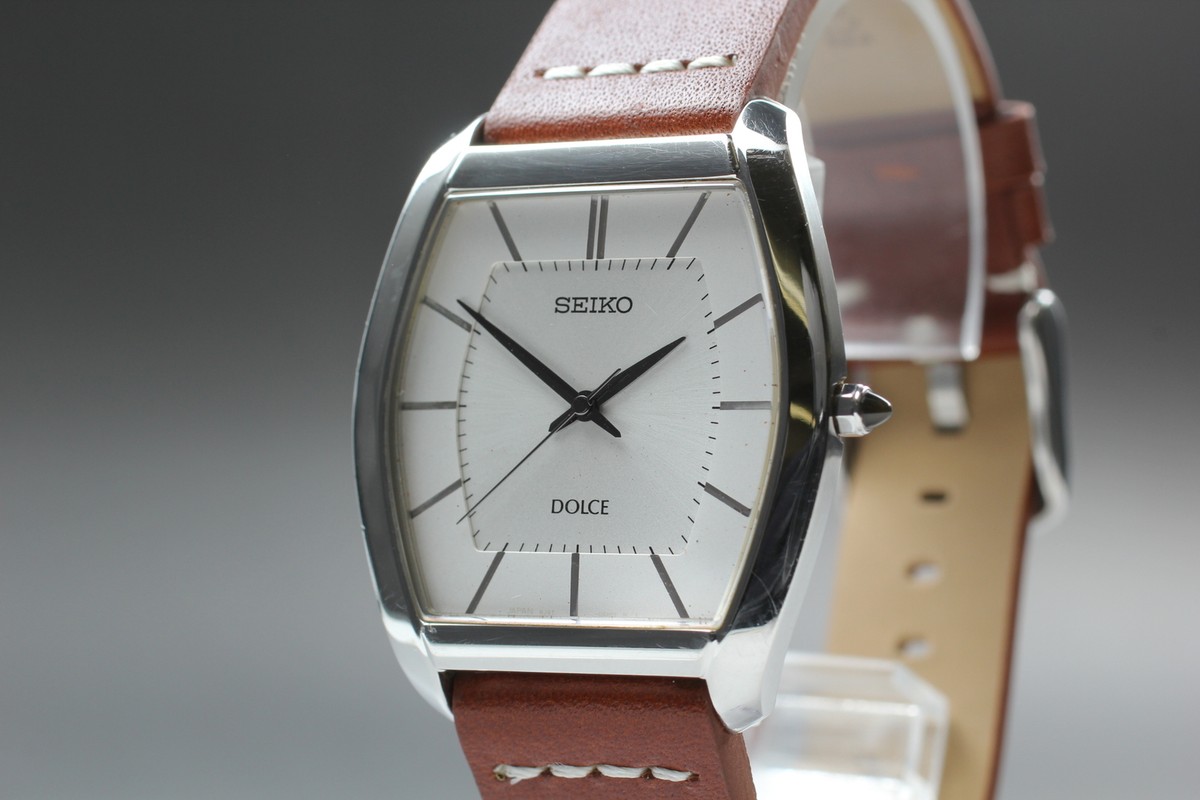 Near MINT] Seiko Dolce 8J41-0AH0 White Dial Quartz Mens Watch From 