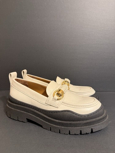 See By Chloe Lylia Mokassins Elfenbein Leder Halbschuhe Schuhe UK8 US11 EU41 UVP 495 $