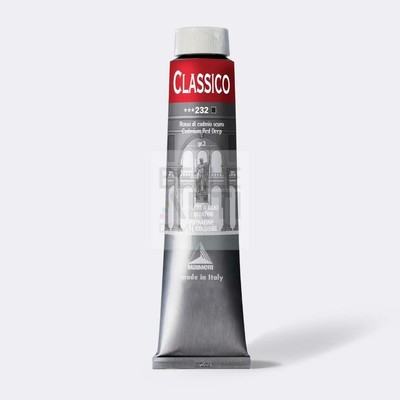 COLORE AD OLIO SERIE CLASSICO DA 200 ml. 232 ROSSO CADMIO SCURO