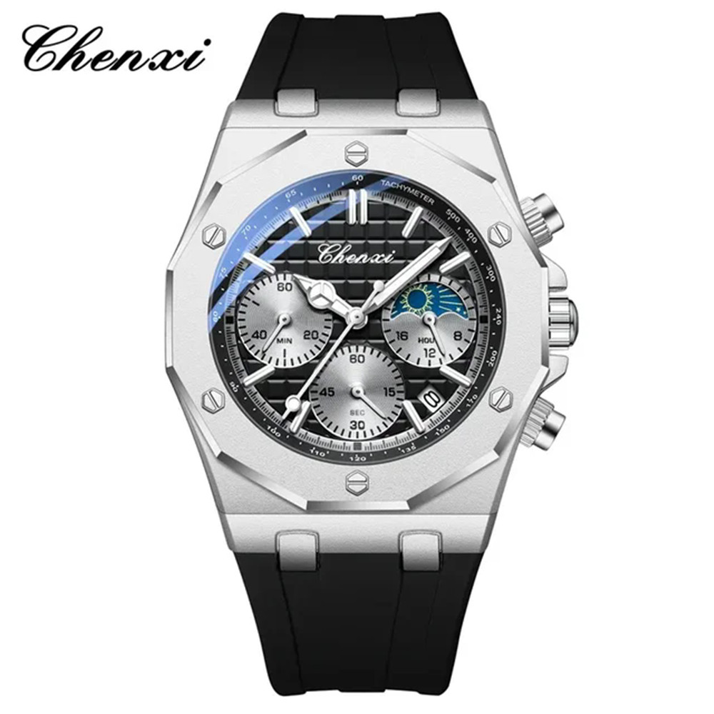 Military Sport Watch for Men - Durable Silicone Chronograph by CHENXI
