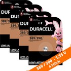 4 x Duracell 389 390 Uhrenbatterie 1,55V SR1130SW SR1130W SR54 Knopfzelle