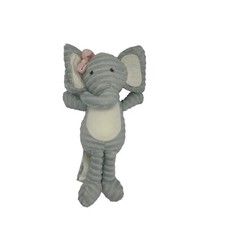 Chickpea Elephant Lovey Plush Baby Ribbed Embroidered Bow Kids Soother Toy 12"