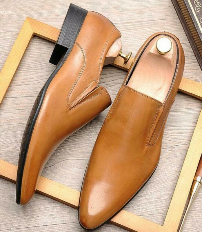 Men's Genuine Leather Slip-on Casual Business Wedding Loafers main image 0
