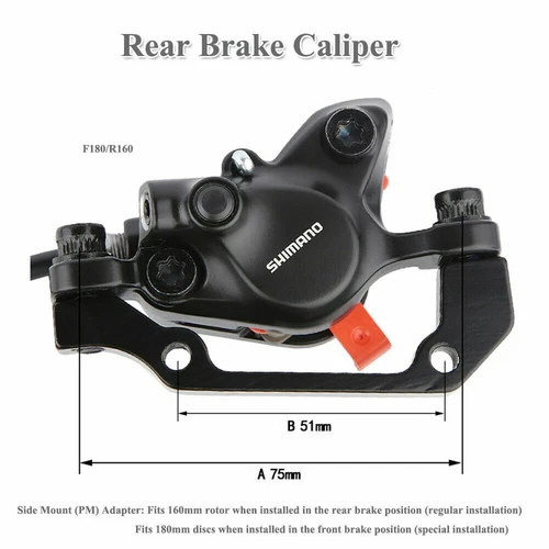 Shimano MT200 MTB Hydraulic Disc Brake Set Mountain Bike Brake Front Rear M315 - Picture 2 of 9