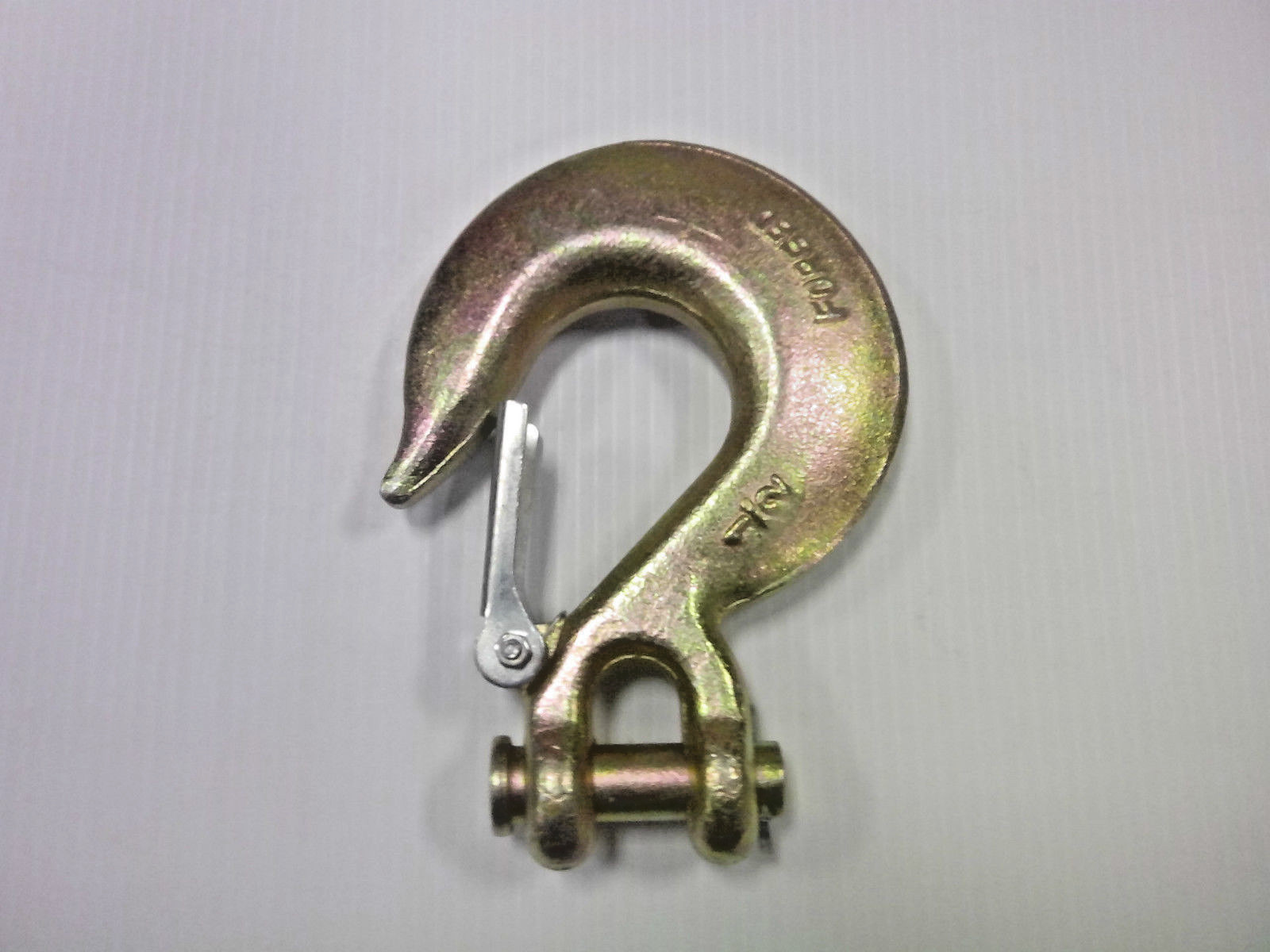 2 Crochets De Sécurité Coulissants Grade 70 3/8" - Alliage Forgé, Finition Chromate Jaune, Pour Levage