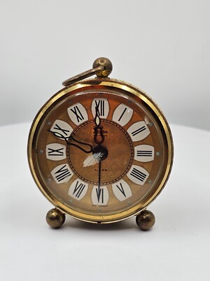 Rare Vintage Linden “Black Forest” Brass wind up Alarm clock