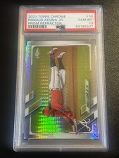 2021 Topps Chrome #50 Ronald Acuna Jr Prism Refractor PSA 10 Low Pop J