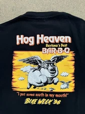 Vintage Hog Heaven Best Bar-B-Q Daytonas Bike Week 1996 XL