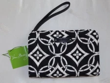 VERA BRADLEY Zip Around Wallet Wristlet - Concerto Black & White - NWT
