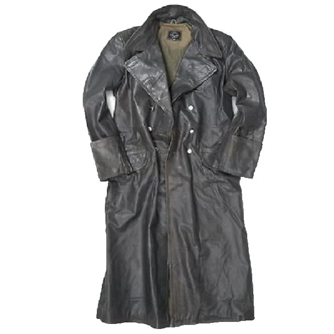 Ropa vintage de cuero negro 1940s para Hombre