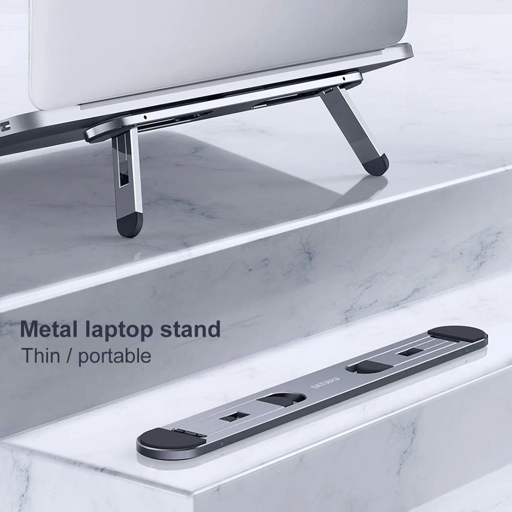 Ergonomic Laptop Stand with Cooling Pad and Keyboard Riser for Desk Use