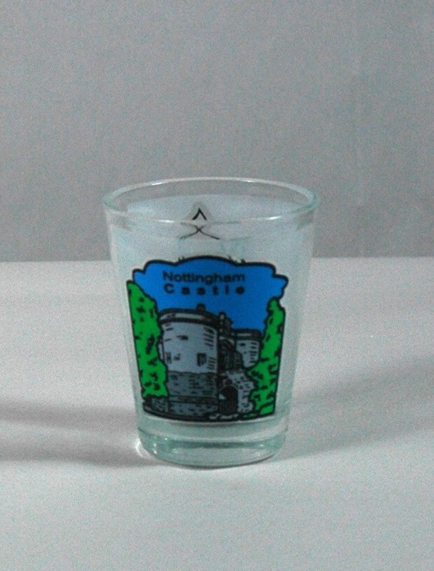 A Souvenir Shot Glass from Nottingham, England