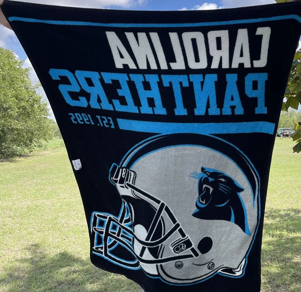 Northwest NFL Mens Printed Fleece Throw Carolina Panthers 58 By 42 Inches #200 - Image 2 of 4