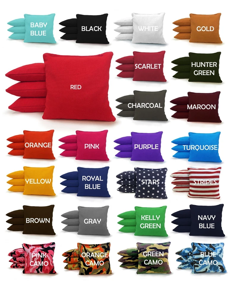 Juego de tablas Cornhole combinadas de bandera americana de 4'x2' con 8 bolsas Cornhole Foto 2 de 4