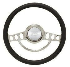 Hot Rod Street Rod Rat Rod With Aftermarket Column Billet Black Steering Wheel