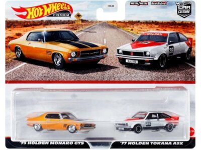 2 Car Set - HOLDEN - 1973 Monaro GTS + 1977 Torana A9X  - HOT WHEELS 1:64