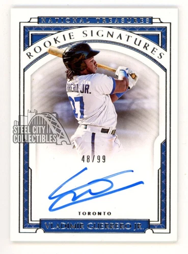 Vladimir Guerrero Jr. 2019 Panini National Treasures Auto Rookie RC #RS-VG 48/99