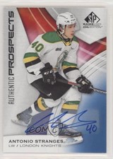 2019-20 Upper Deck SP Game Used CHL Edition Blue Antonio Stranges #19 Auto 7l6