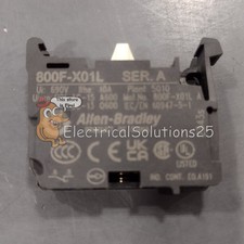 New Allen Bradley 800F-X01L 22.5mm Contact Block (NCLB) Late Break - Free Ship