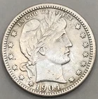 1904 Barber Silver Quarter Extra Fine (XF)+ Details