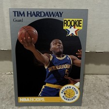 NBA Hoops 1990-91 Tim Hardaway #113 Rookie Golden State Warriors Basketball Base