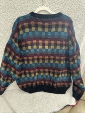DOCKERS Men's Crewneck Knit Sweater Geometric Soft Acrylic/Rayon Size Large