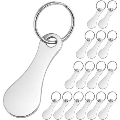 Einkaufswagenlöser Schlüsselanhänger Edelstahl 16 Stück für Einkaufswagen