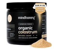 MINDHONEY Organic Colostrum | Premium Cacao Flavored Superfood Powder | Gut Heal