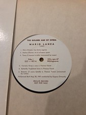 LP Mario Lanza - d'Amore - Chenier - Lucevan - Prigi