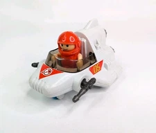 Vintage Playworld Lil Playmates Space Station Astronaut Red Figure & Spaceship