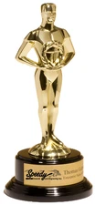 11" CLASSIC ACHIEVER AWARD TROPHY METAL FIGURE WOOD BASE ENGRAVED