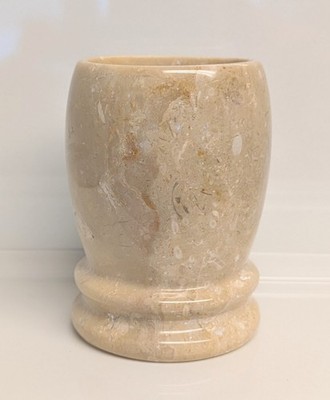 Natural Marble Toothbrush Holder Bathroom Accessory Nice Heavy Weight 