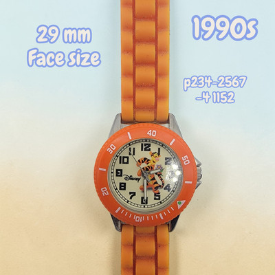 Vintage Disney Tiger Watch 1990's Ewatch Factory Orange Works Great- Very Rare!