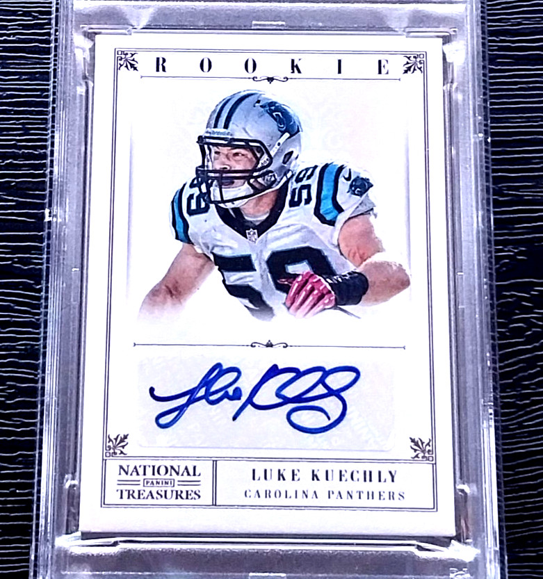 LUKE KUECHLY 2012 PANINI NATIONAL TREASURES AUTOGRAPH RC /99 #262 PSA 8 AUTO 9 view 2