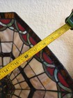 Tiffany Style Stained Glass Dome Lamp Shade Multi-Color Diamon Geometric Pattern — photo 8