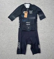 WYN Republic Triathlon Suit Mens Large Blue EMJ Velocity+ Sponsor Logos NEW