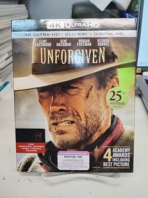 Unforgiven (Ultra HD, 1992) 25th Anniversary Blu-Ray With Slipcover Rare 