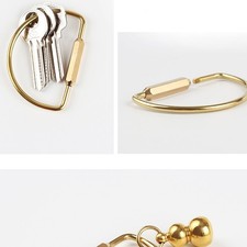 Handmade Golden Brass Keychain Durable Decorative Key Holder Gift Item
