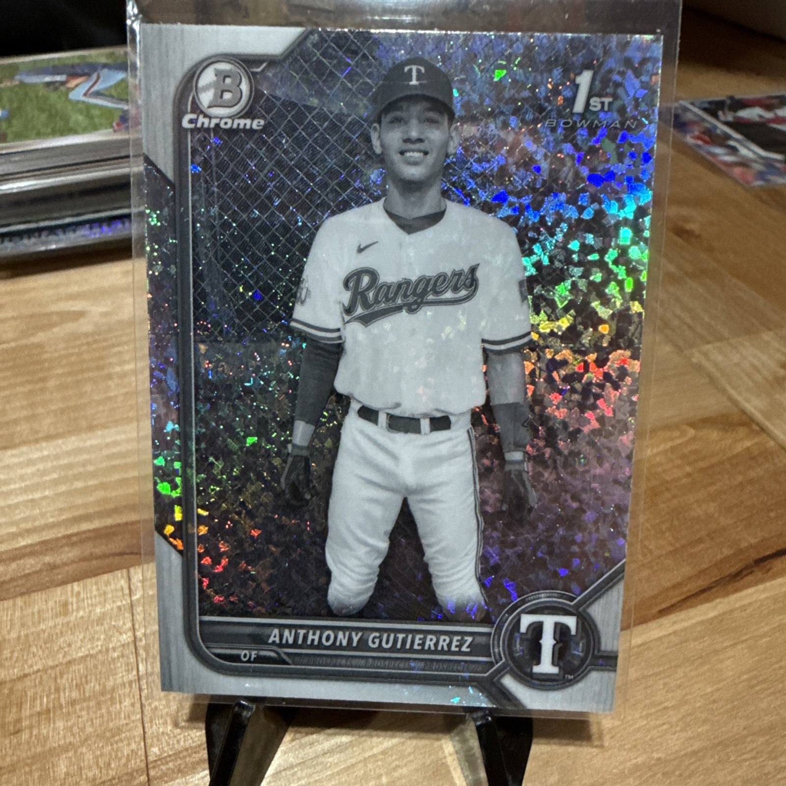 2022 Bowman Chrome - Anthony Gutierrez #BCP-160 Black & White Mini-Diamond